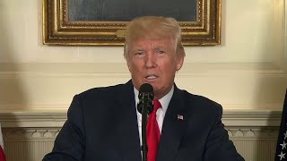 President Trump condemns white supremacists, neo-Nazis in brief statement to reporters