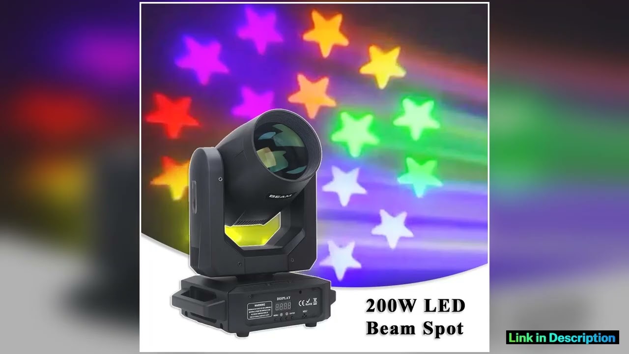 YUER 200W LED Beam Spot Moving Head 18 prisms For Dj Disco Wedding Party Rainbow Strobe Effect Stag