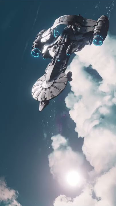 Space ship arrival - blender 3D