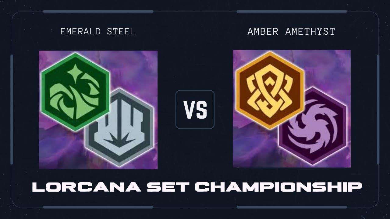 Champion Ship R Lorcana Set Champion ship Round 5 Emerald Steel VS Amber Amethyst ...