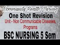 Non-Communicable Diseases &amp; National Programs 💥 | One Shot | CHN | BSc Nursing 5th SEMESTER 