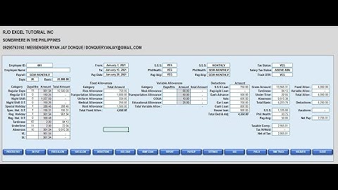 EXCEL PAYROLL PHILIPPINES 2021