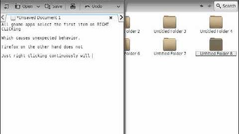 Gnome 3 right-click bug