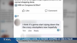 Facebook post about woman with COVID-19 visiting H-E-B is false, woman says