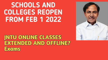 All Educational institutions all set to reopen from February 1 TS | JNTUH Online and offline classes
