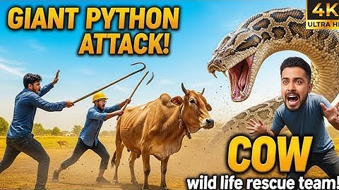 Heroic Rescue Team Saves Poor Cow from GIANT Python Attack 🐍 | Real Life Rescue
