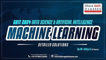 GATE 2024 DA Paper solution | Machine Learning | GATE DA/CS/IT/ Online Lectures | GATE Data Science