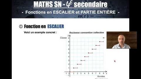 Fonction en Escalier et Partie Entière - Partie 1