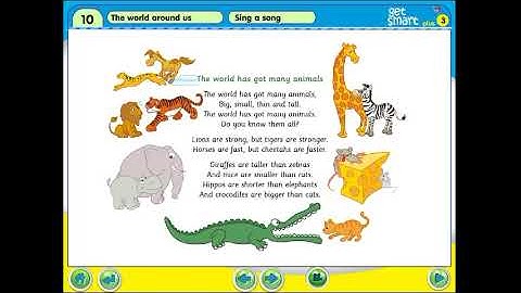 Get Smart Plus 3 | Module 10 | Sing A Song | The World Has Got Many Animals