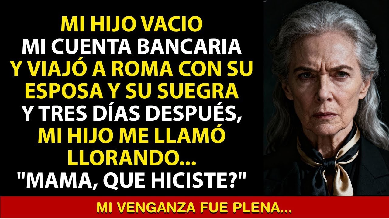 MI HIJO ME ROBÓ TODO Y HUYÓ A ROMA CON SU ESPOSA... PERO NO IMAGINÓ MI VENGANZA