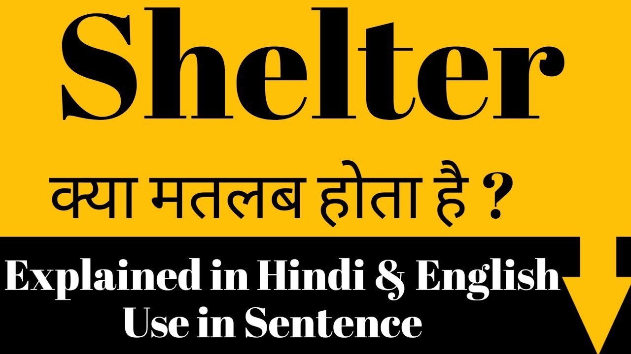 What Is Shelter Shelter Shelter Meaning Synonyms 