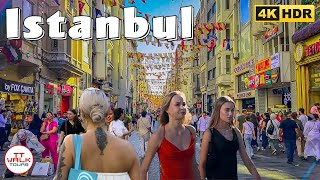 Istanbul Walking Tour | Istiklal Street & Taksim Square | 4K HDR