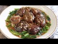 How to Cook Classic Braised Chinese Mushrooms w/ Spinach 蚝皇香菇扒菠菜 Chinese Vegetables Recipe