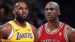 Twin Dunks Michael Jordan Vs Lebron James - Who had the Best First Fast Break Dunk - You Decide!!