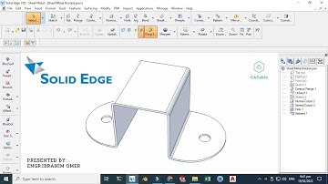 Sheetmetal bracket solid edge | solid edge sheet metal tutorial | sheet metal design solid edge