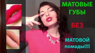 МАТОВЫЕ ГУБЫ без МАТОВОЙ ПОМАДЫ !!!!
