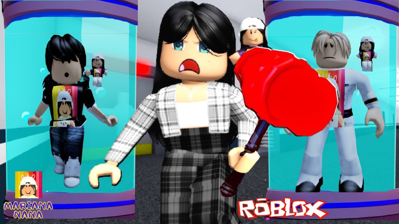 O MARRETÃO AMASSOU MINHA CABEÇA NO ROBLOX!! (Flee the Facility) 