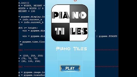Piano Tiles Game Using Pygame
