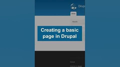 Creating a basic page in Drupal
