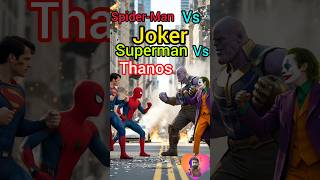 Spider-Man vs Joker 💥 Superman vs Thanos | The Ultimate Superhero Clash | Epic AI Battle #shorts