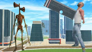 Monster vs Giant Human in Mega City | Indian Bike Driving 3D