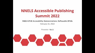 Celebrity 2022 Accessible Publishing Summit | EPUB Accessibility Demonstration Session #1: Reflowable EPUBS Net Worth