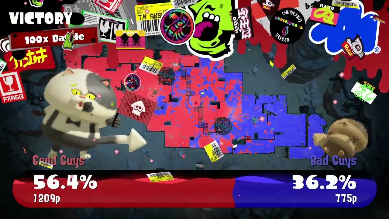 Splatoon 3 100x Battle Win Animation