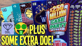 WINS ON TOP AND BOTTOM TWICE! 💰💎 $115/Tickets + Some Extra Doe 😂 TEXAS Lottery Scratch Offs