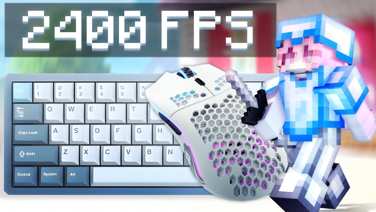 Hive Bedwars Keyboard & Mouse ASMR [4k 2400FPS] [Creamy Modded Keyboard]
