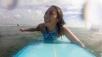 A day surfing with guest Ane Gyllstrøm at the Level 3 course in Bali