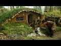 7 days alone to build a survival shelter by athosoutdoorprospector