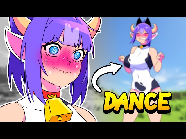 Sad Cat Dance 🐱 Minecraft Cow (Animation) class=