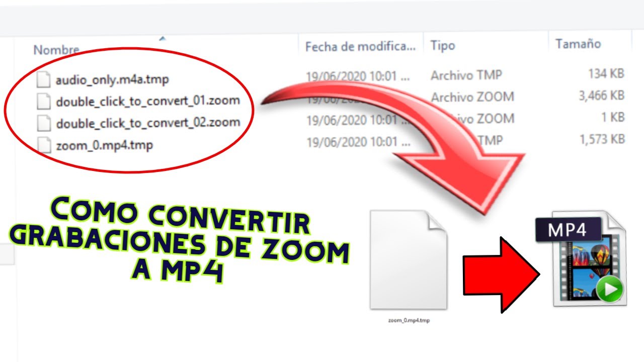 Como convertir archivos de grabación de zoom a mp4 - YouTube