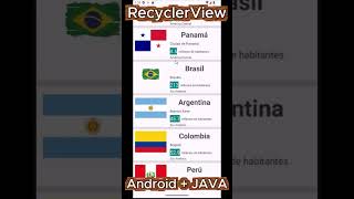 Cómo Usar RecyclerView en Android Studio con Java #viralshorts #recyclerview