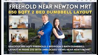 Freehold 2 Bed Near Newton MRT (850 sqft Dumbbell Layout!)