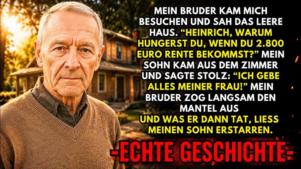 Als mein Bruder Siegfried unangekündigt vor meiner Tür stand, war ich zu schwach, um aufzustehen – und er fand ein leeres Haus, einen verhungernden Bruder und ein Konto mit nur noch 23 Euro....