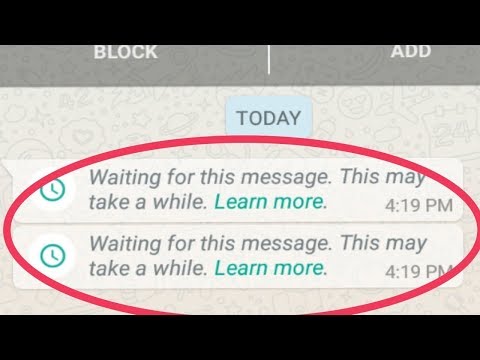 How To Fix WhatsApp Waiting For This Message Solved 100% Works