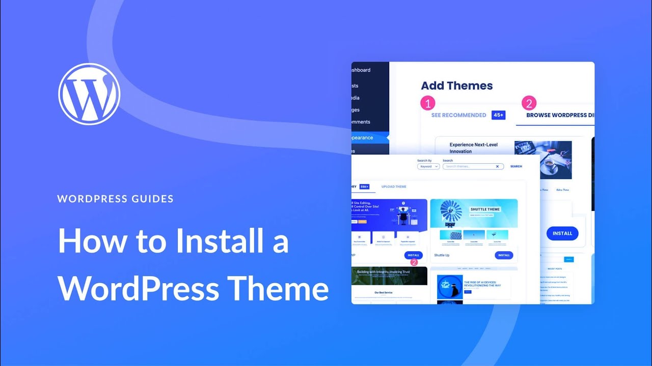 How to Install a WordPress Theme in WordPress Admin Panel - YouTube