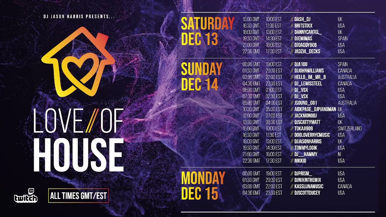 twitch live - Love of House 121325