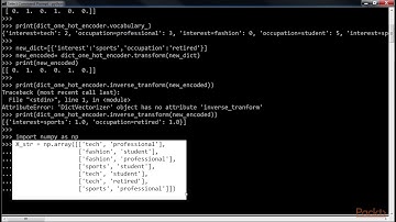 Step-by-Step M/c Learng with Python : one-Hot Encoding - Convert Categ Features to Num |packtpub.com