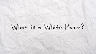 What is a White Paper? AOPA 2023 - By Quorum Prosthetics