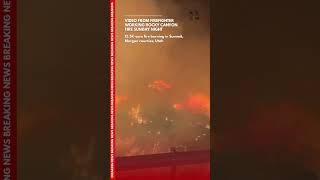 Video taken INSIDE 15.5K-acre wildfire
