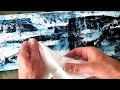 Panoramic monoprint with oil paint.