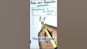 Ratio and Proportion by component and dividend rule #ratio #proportional #components #dividend #rule
