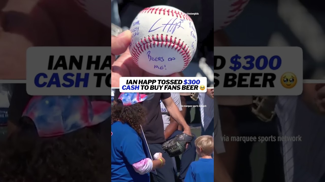 Before the Cubs final home game, 10-year vet Ian Happ tossed a baseball with beer money to fans