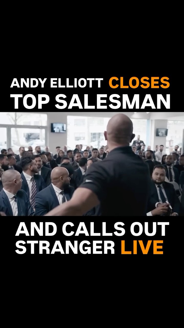ANDY ELLIOTT CLOSES TOP SALESMAN AND CALLS OUT STRANGER LIVE