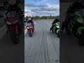 Honda CBR1000RR FIREBLADE VS Kawasaki ZX10R drag race