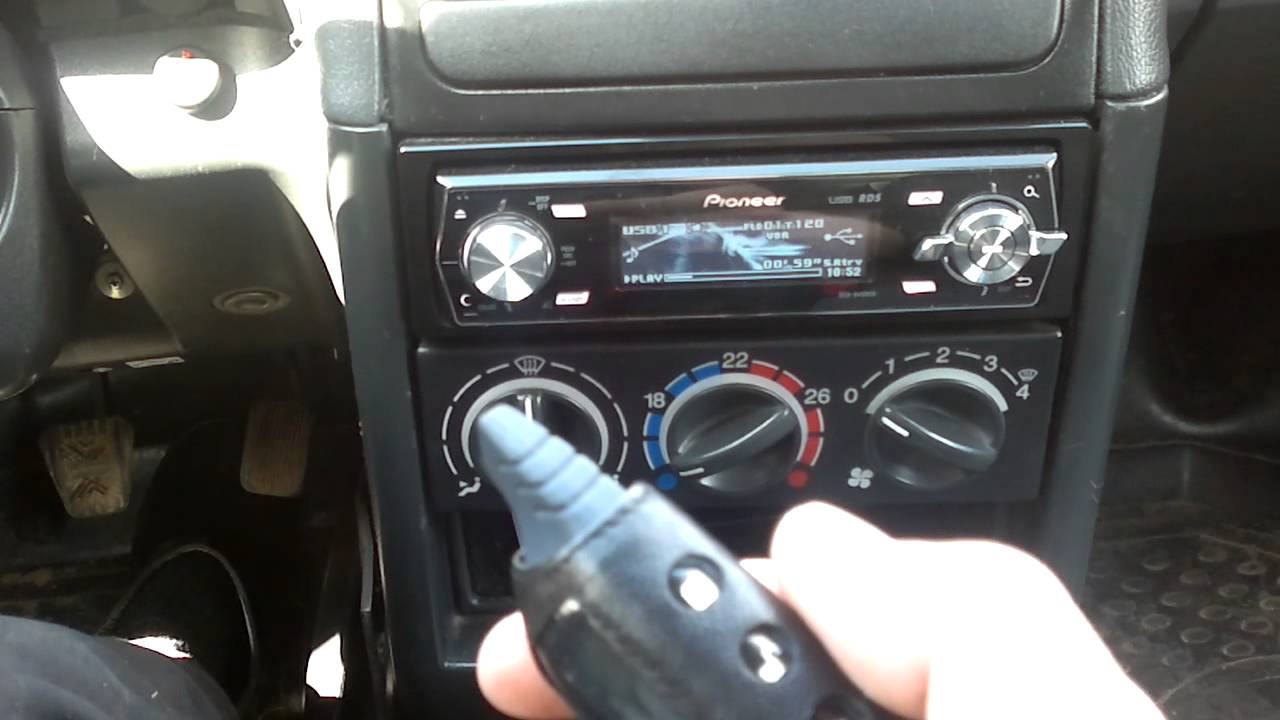 Включение магнитолы от сигнализации - YouTube