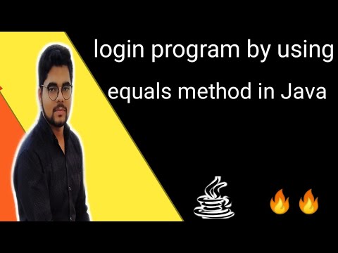 Login program by using equals method in java