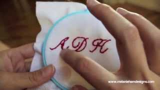 How to hand embroider a monogram
